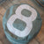 Round pouffe in recycled sailcloth in sailcloth made in france