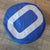 Round pouffe in recycled sailcloth in sailcloth made in france