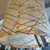 Suspension made of recycled boat sail made in france