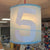 Suspension made of recycled boat sail made in france