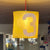 Suspension made of recycled boat sail made in france
