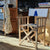 Sessel aus Holz und recyceltem Bootssegel aus Bootssegel made in france
