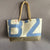Eco-responsible mixed tote handbag - Recycled boat sail - Made in France from recycled boat sail