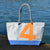 Eco-responsible mixed tote handbag - Recycled boat sail - Made in France from recycled boat sail