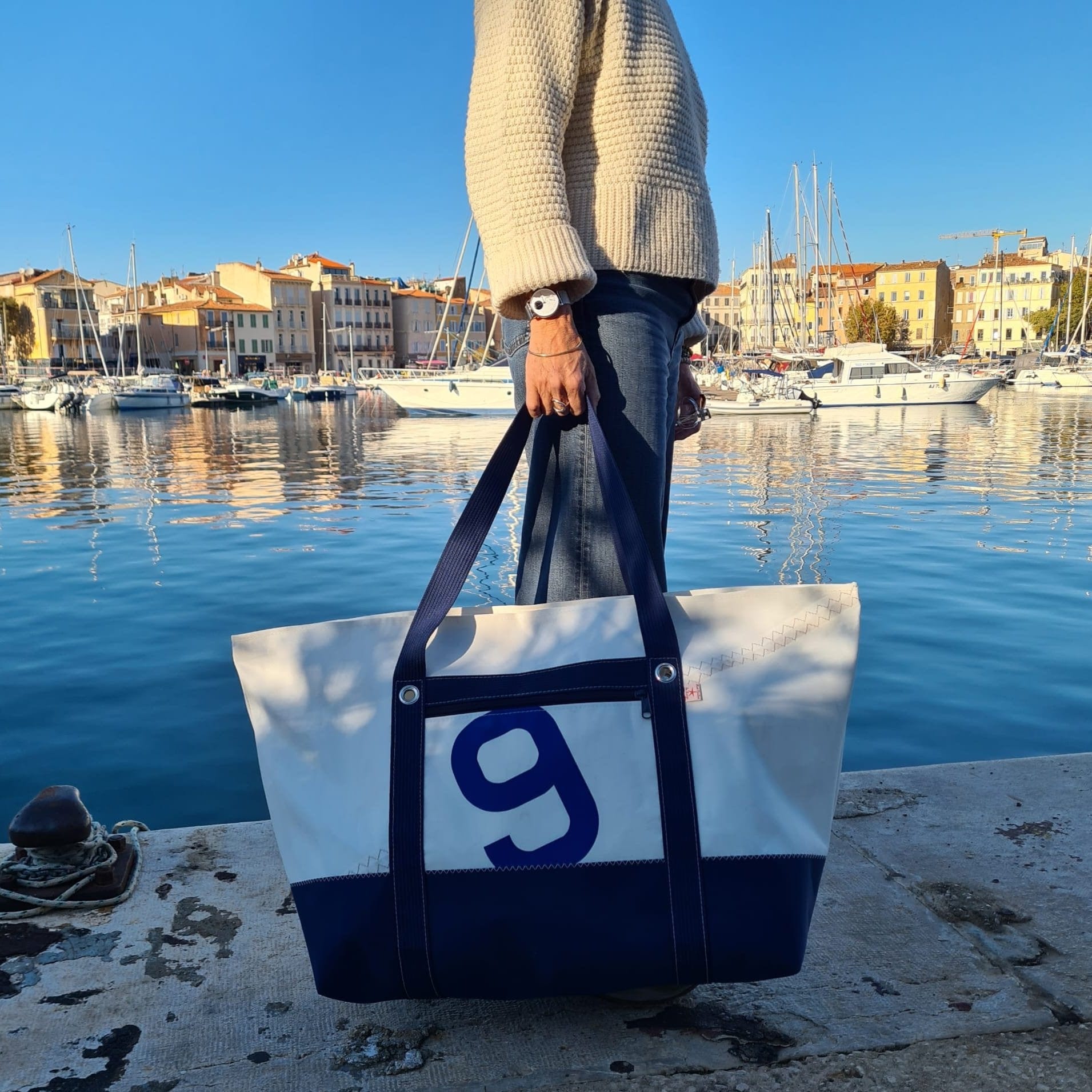 Cabas Sac Bateau Large Mixed Eco-responsible Shopping Bag Recycled