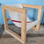 Wooden armchair and recycled boat sail made in france