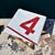 Wooden stool and recycled boat sail made in france