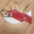 Red mullet keyring small