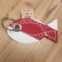 Red mullet keyring small
