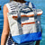borsa à Dos in vela da barca riciclata in vela da barca made in france